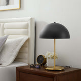 Jonquil Metal Table Lamp in Black Satin Brass