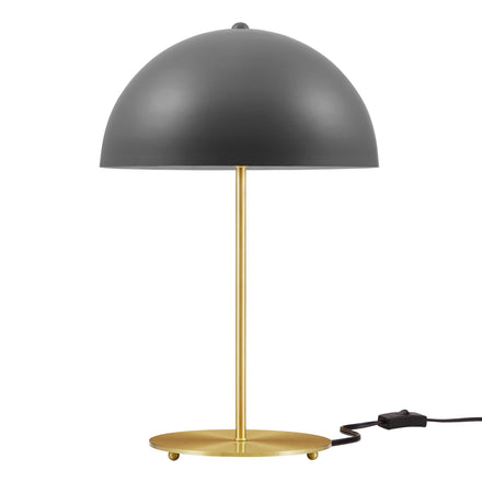 Ideal Metal Table Lamp in Gray Satin Brass