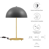 Jonquil Metal Table Lamp in Gray Satin Brass
