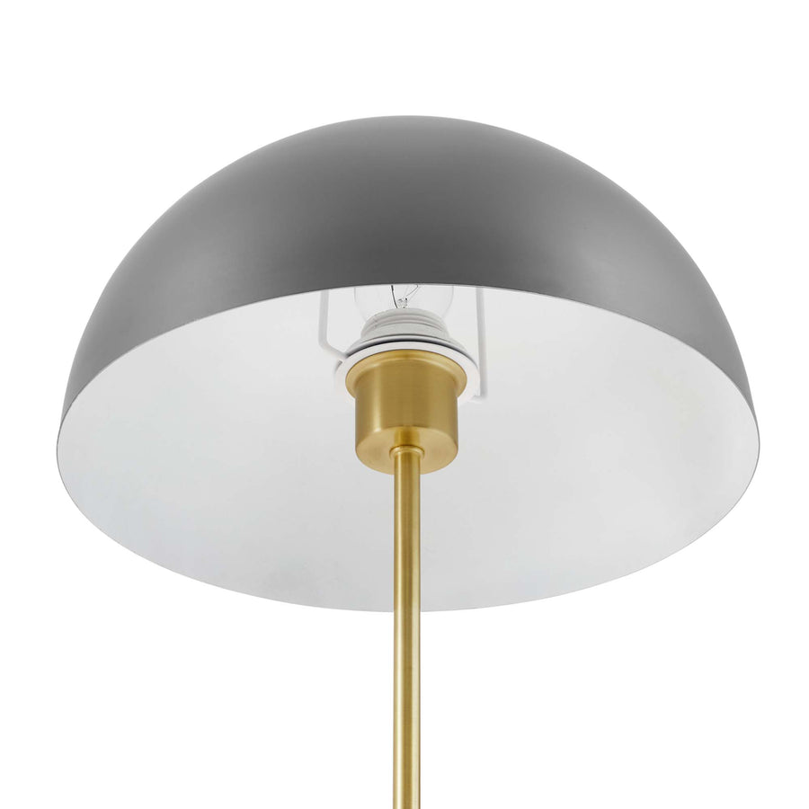 Jonquil Metal Table Lamp in Gray Satin Brass