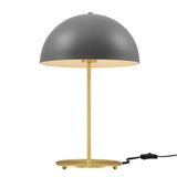 Jonquil Metal Table Lamp in Gray Satin Brass