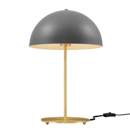 Ideal Metal Table Lamp in Gray Satin Brass