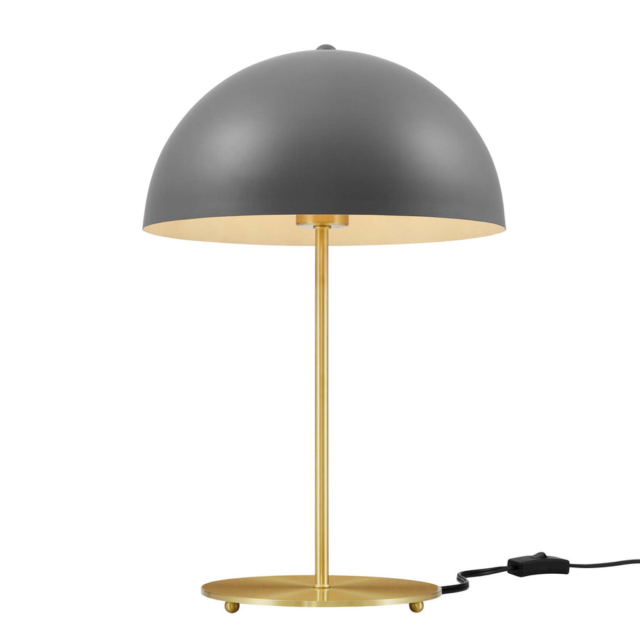 Jonquil Metal Table Lamp in Gray Satin Brass