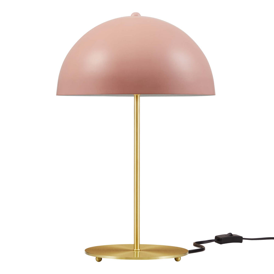 Jonquil Metal Table Lamp in Pink Satin Brass