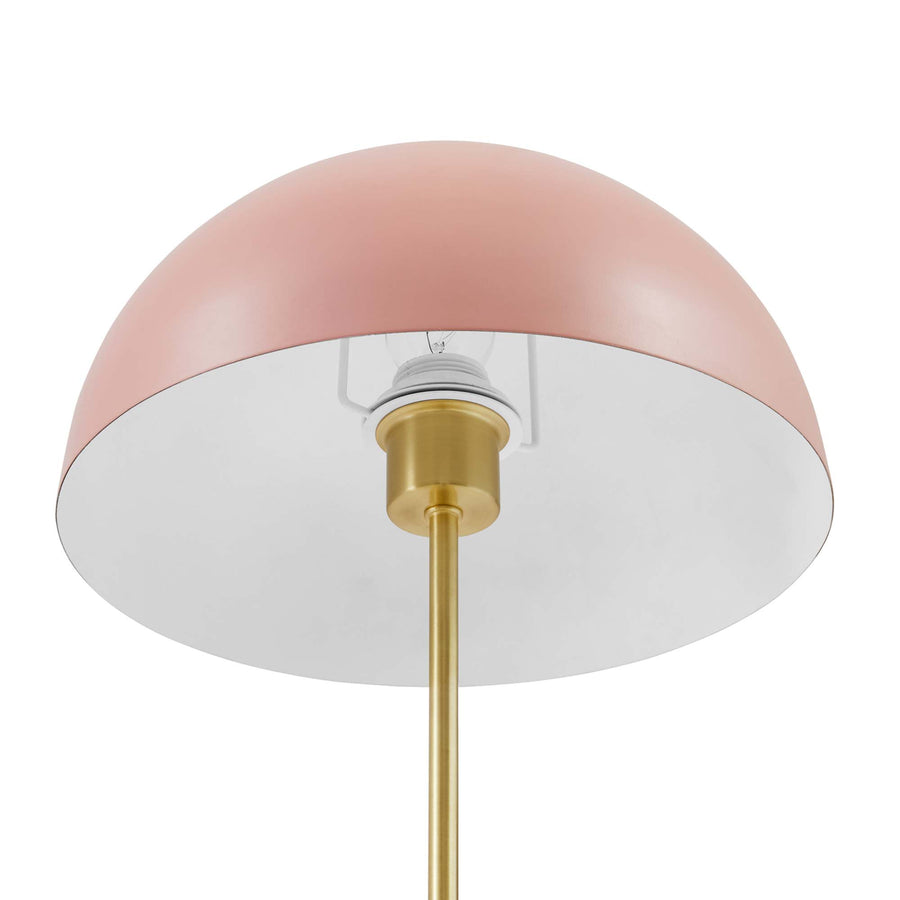 Jonquil Metal Table Lamp in Pink Satin Brass
