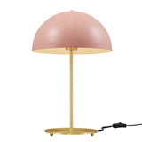 Jonquil Metal Table Lamp in Pink Satin Brass