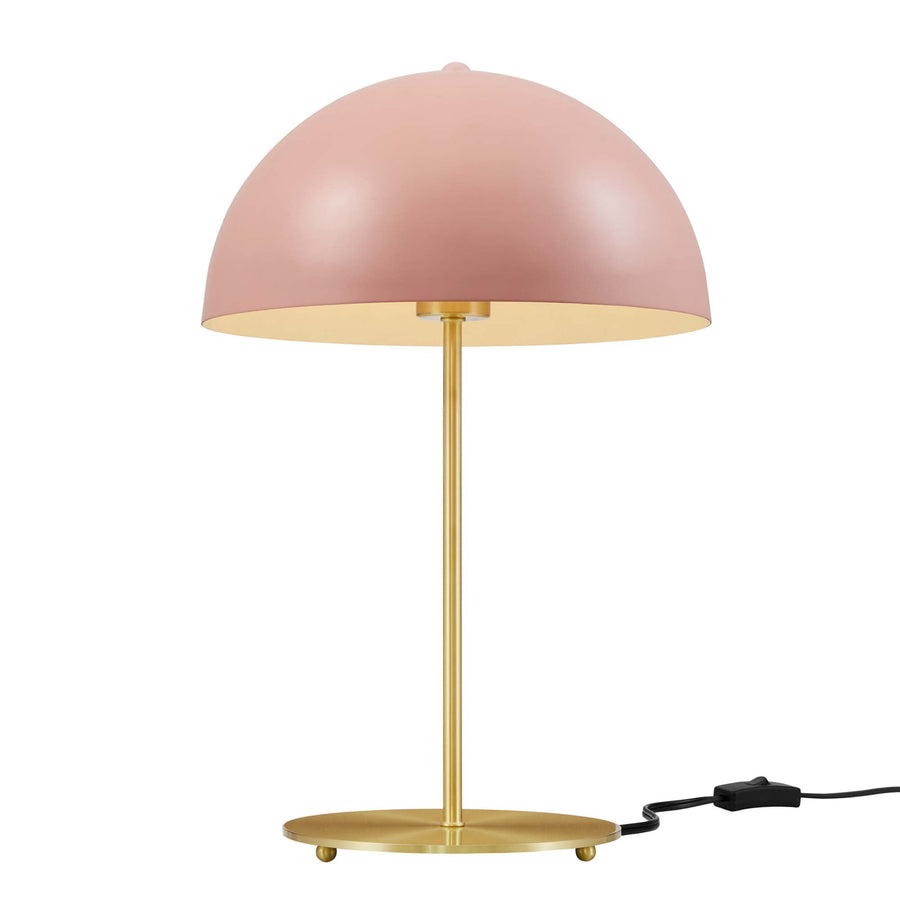 Jonquil Metal Table Lamp in Pink Satin Brass