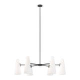 Tova 6-Light Chandelier in Opal Black