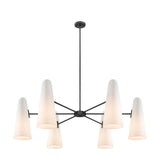 Tova 6-Light Chandelier in Opal Black