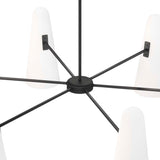 Tova 6-Light Chandelier in Opal Black