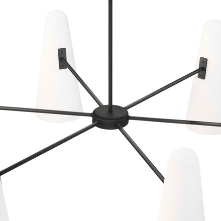 Beacon 6-Light Chandelier in Opal Black