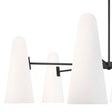 Tova 6-Light Chandelier in Opal Black