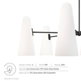 Tova 6-Light Chandelier in Opal Black