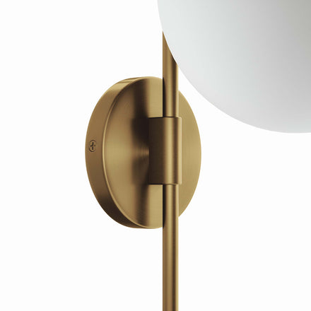 Stellar 1-Light Wall Sconce in Opal Satin Brass