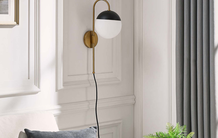 Vesna 1-Light Wall Sconce in Opal Satin Brass