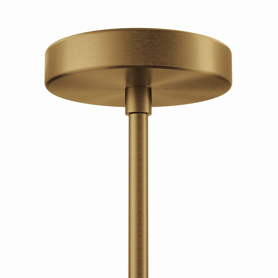 Vesna 5-Light Chandelier in Opal Satin Brass