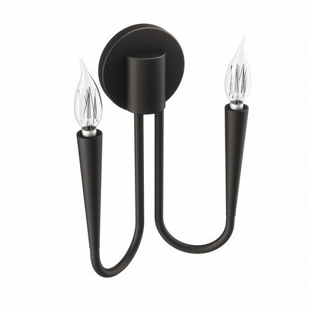 Penrose 2-Light Wall Sconce in Black