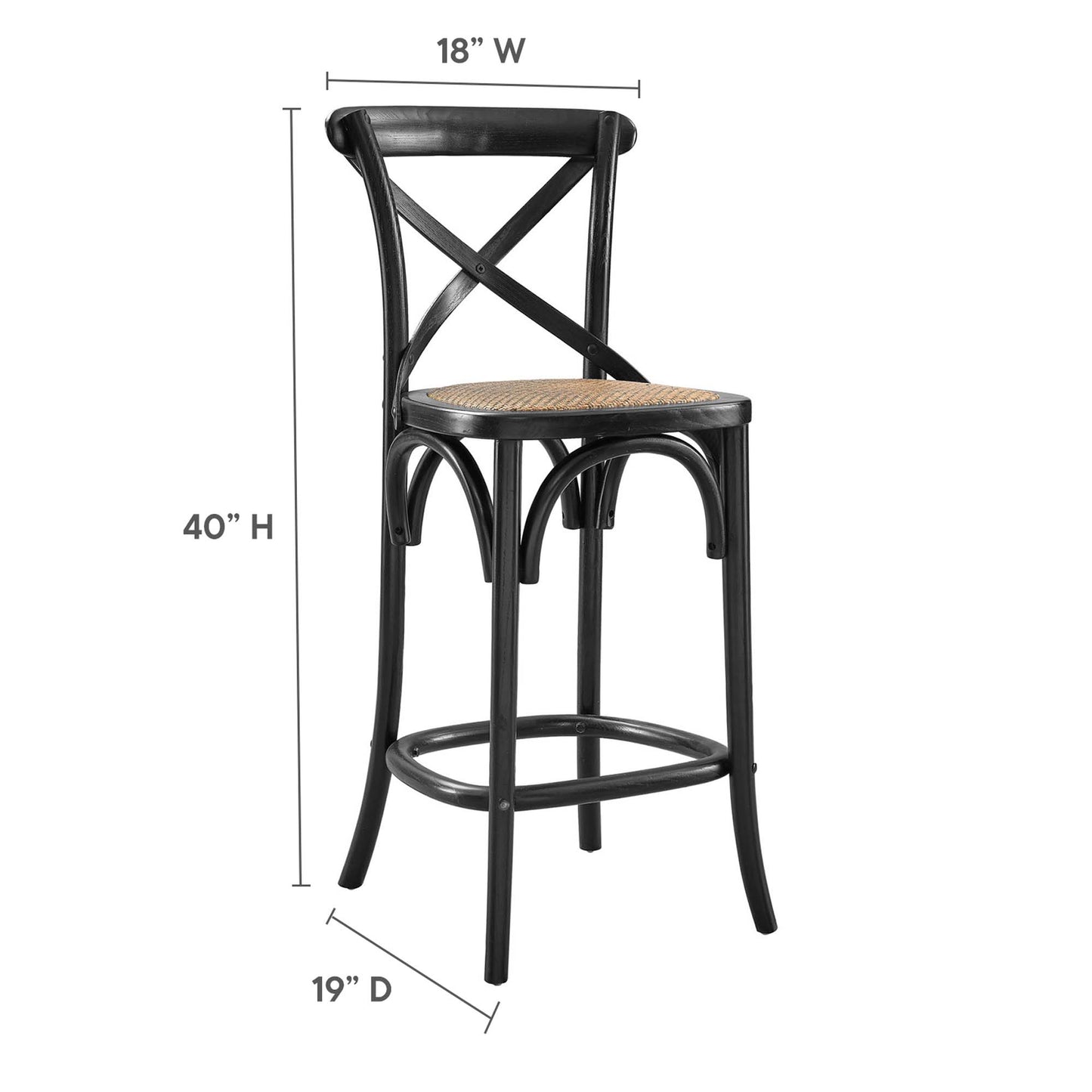 Juniper Counter Stool in Black