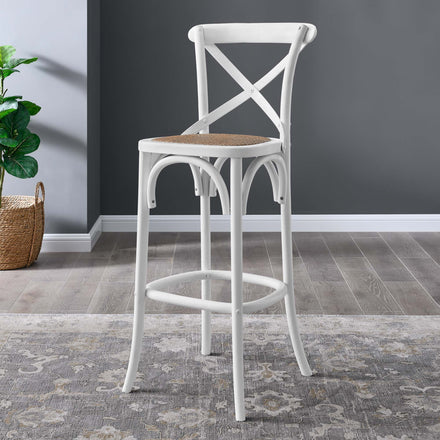 Gear Bar Stool in White