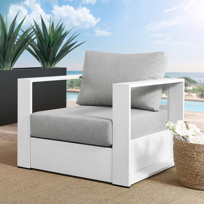 Tahoe Outdoor Patio Powder-Coated Aluminum Armchair by Furniture For America