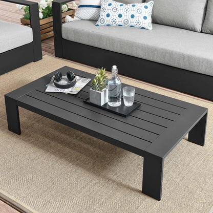 Tahoe Outdoor Patio Powder-Coated Aluminum Coffee Table by Furniture For America