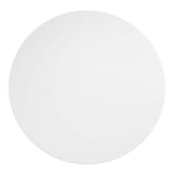 Lumen 20" Round Wood Side Table in White White