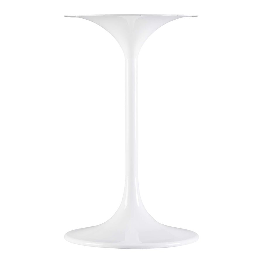 Lumen 20" Round Wood Side Table in White White