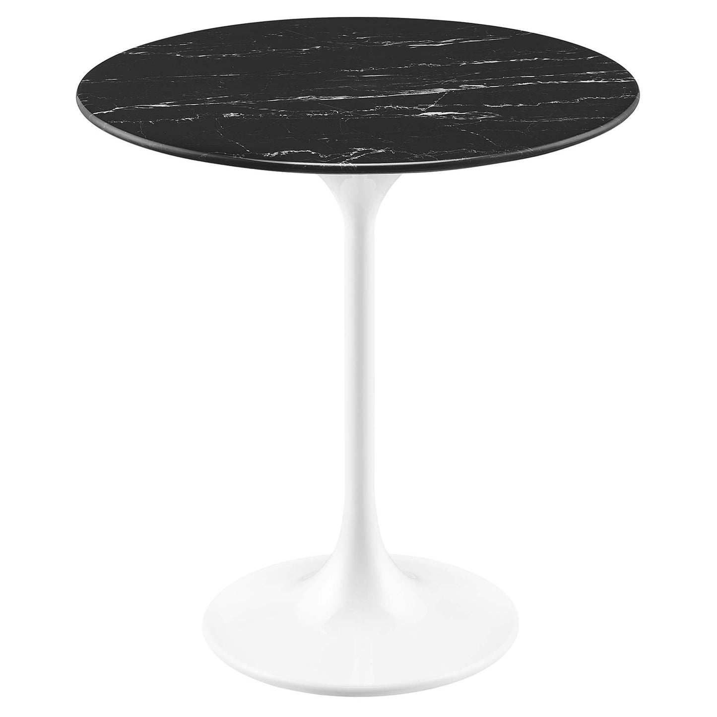 Lippa 20" Round Faux Marble Side Table by Furniture For America