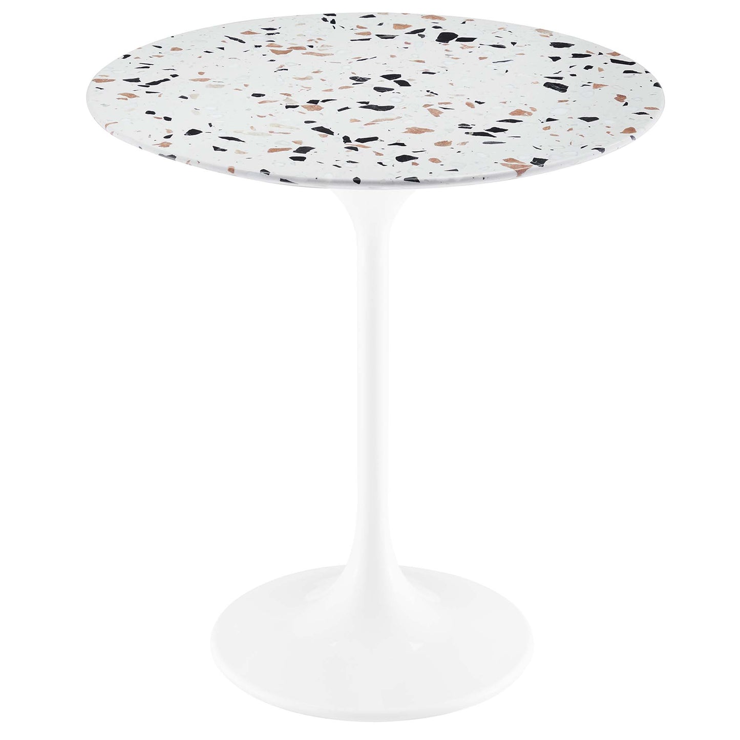 Lippa 20" Round Terrazzo Side Table by Furniture For America