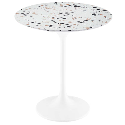 Lippa 20" Round Terrazzo Side Table by Furniture For America