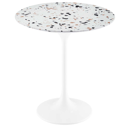Lippa 20" Round Terrazzo Side Table by Furniture For America