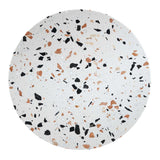 Lumen 20" Round Terrazzo Side Table in White Terrazzo