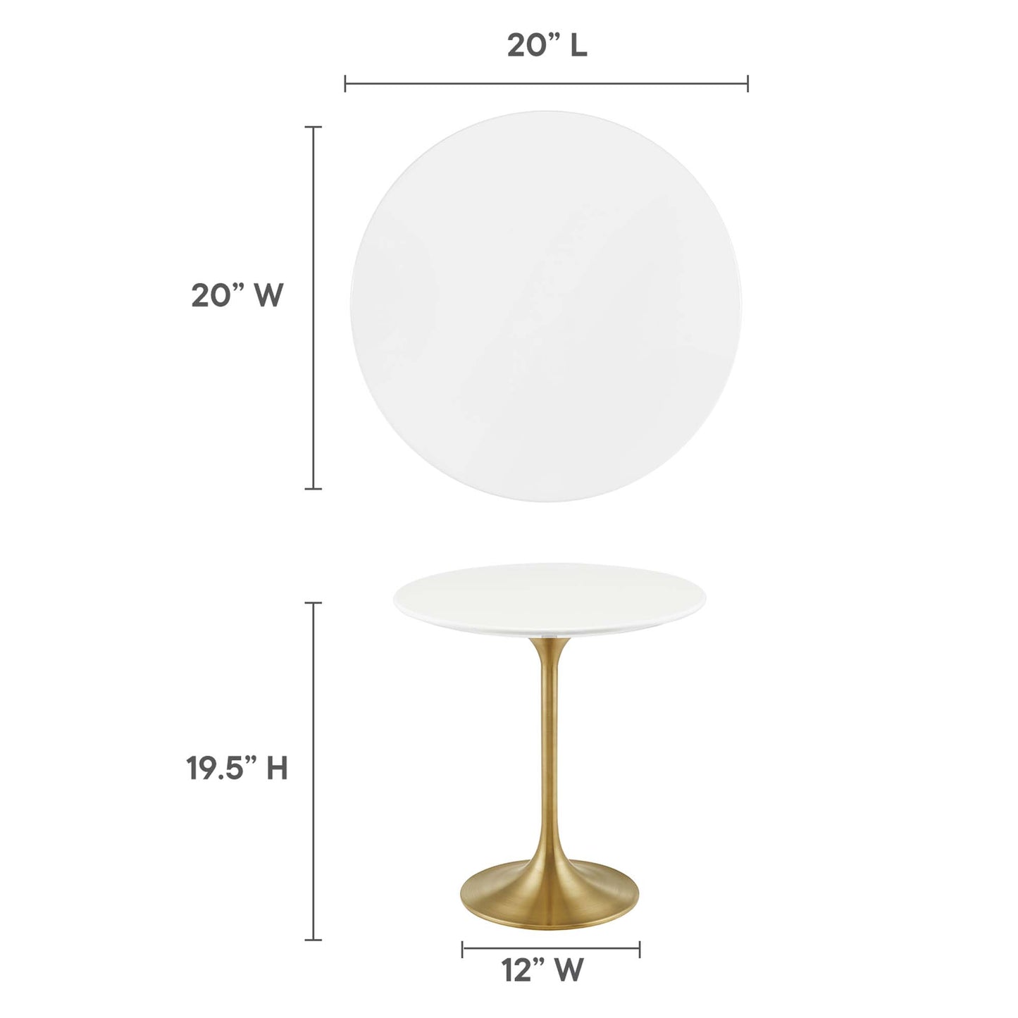 Lippa 20" Round Wood Side Table by Furniture For America