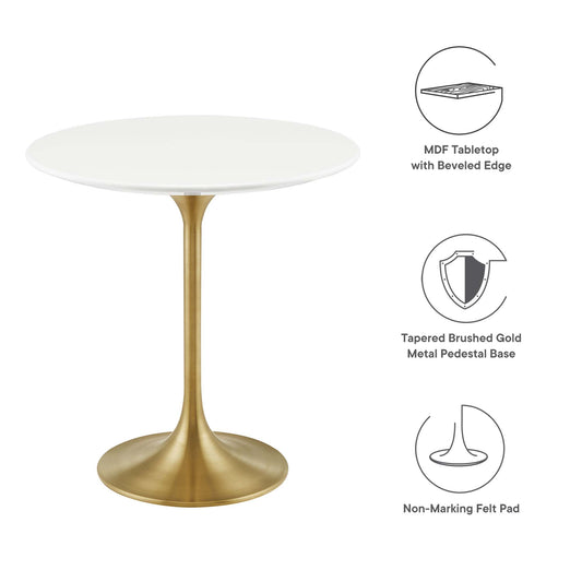 Lippa 20" Round Wood Side Table by Furniture For America