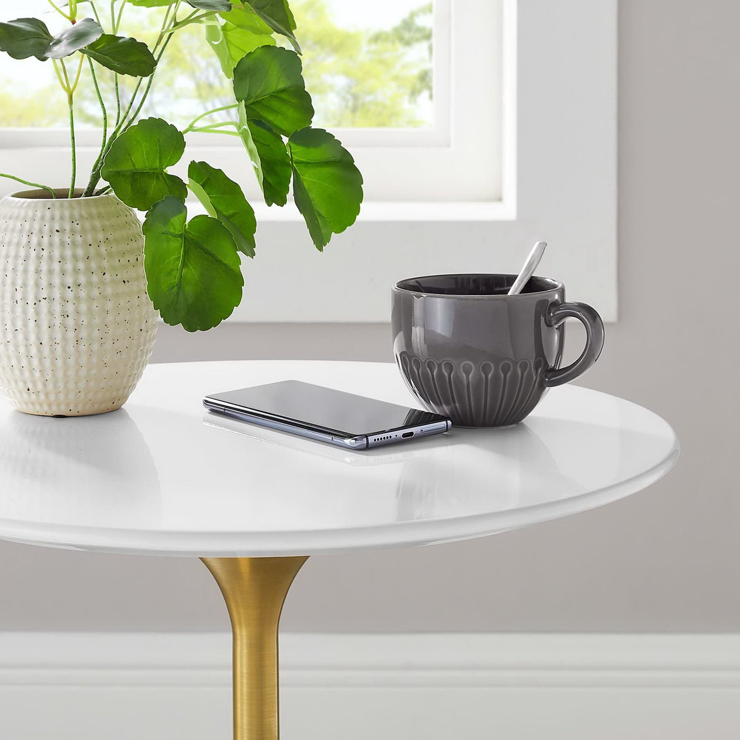 Lippa 20" Round Wood Side Table by Furniture For America