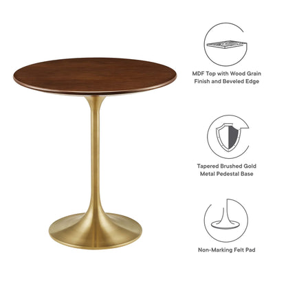 Lippa 20" Round Wood Side Table by Furniture For America