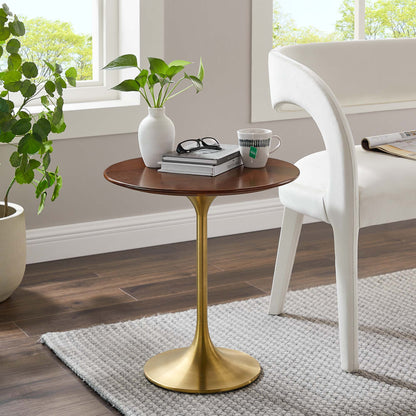Lippa 20" Round Wood Side Table by Furniture For America