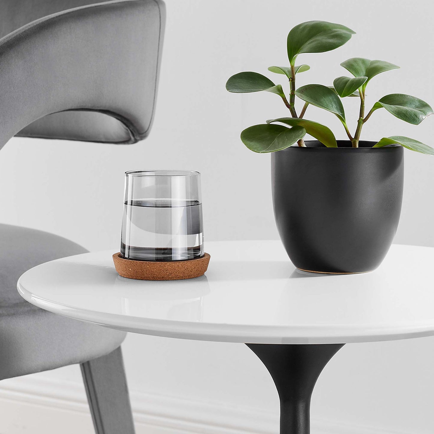 Lippa 20" Round Wood Side Table by Furniture For America