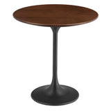 Lumen 20" Round Wood Side Table in Black Walnut