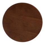 Lumen 20" Round Wood Side Table in Black Walnut