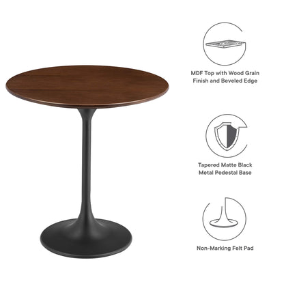 Lippa 20" Round Wood Side Table by Furniture For America