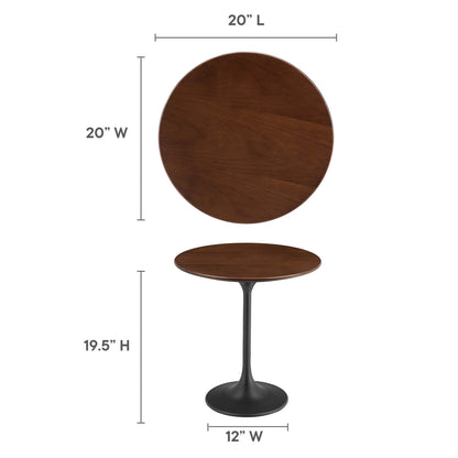 Lippa 20" Round Wood Side Table by Furniture For America