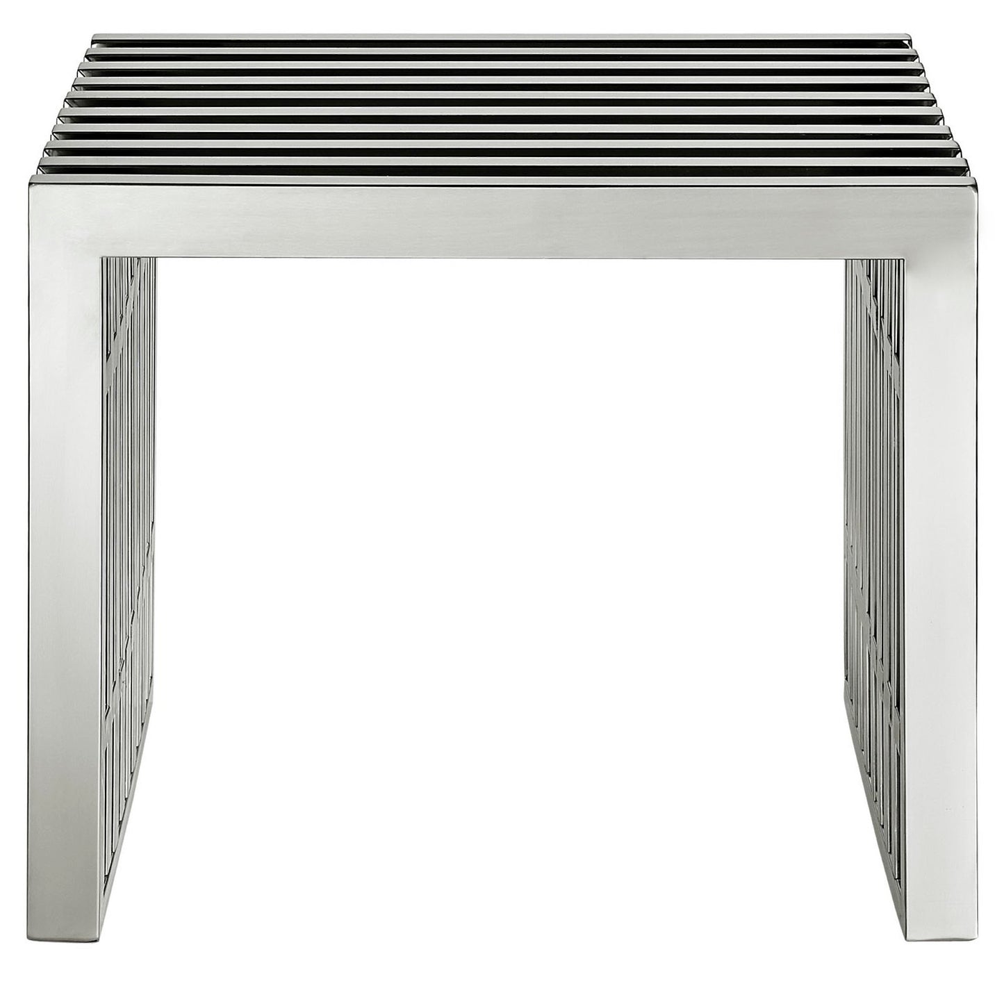 Gridiron Small Stainless Steel Bench by Furniture For America