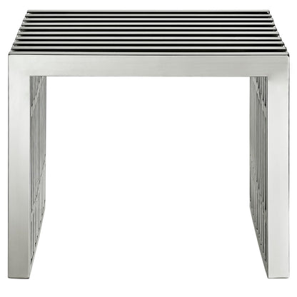 Gridiron Small Stainless Steel Bench by Furniture For America