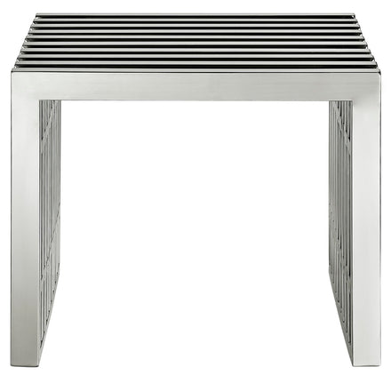 Gridiron Small Stainless Steel Bench in Silver