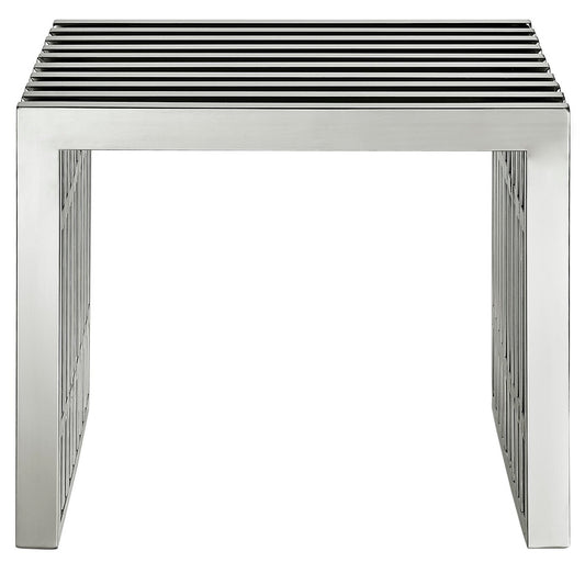 Gridiron Small Stainless Steel Bench by Furniture For America