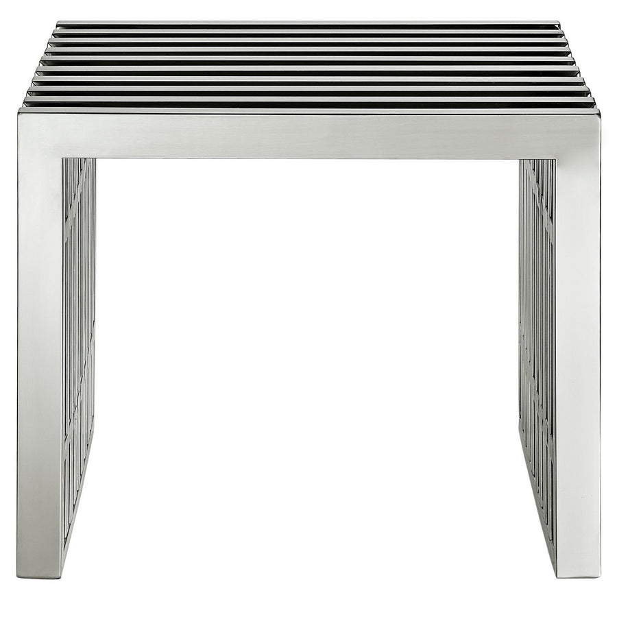 Fenn Small Stainless Steel Bench in Silver