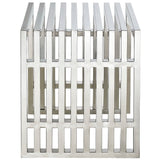 Fenn Small Stainless Steel Bench in Silver