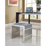 Fenn Small Stainless Steel Bench in Silver
