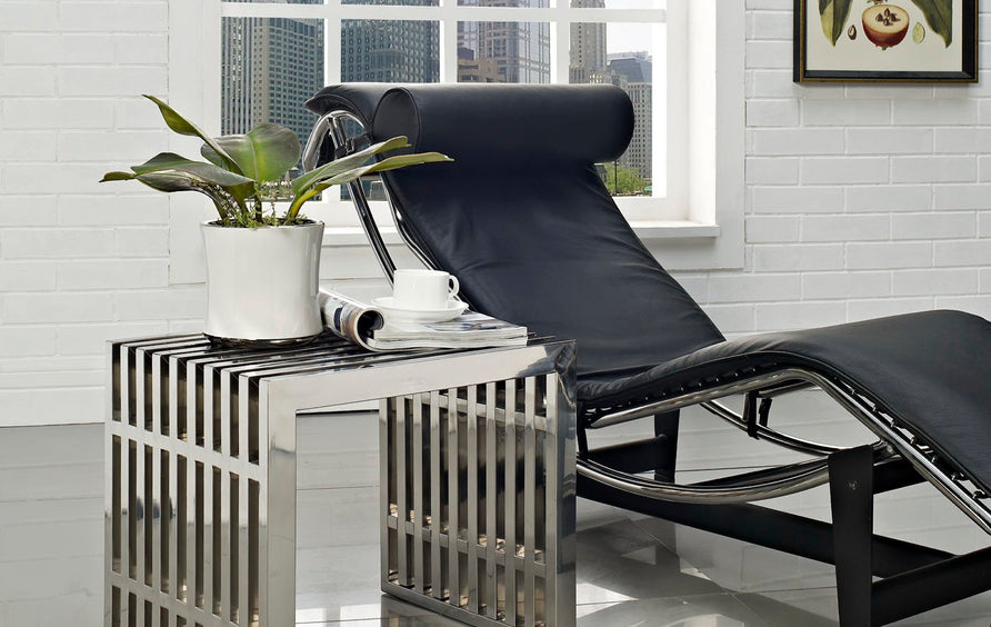 Fenn Small Stainless Steel Bench in Silver